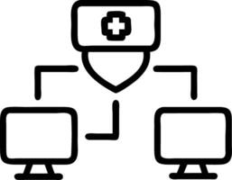Macro close up of tech savvy healthcare IT specialist configuring secure network with copy space Set 2 vector