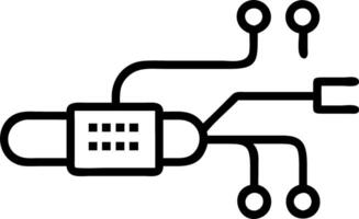 Macro close up of secure data cables with copy space vector