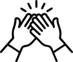 Macro Close Up of Hands in a Team High Five vector