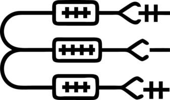 Macro close up of secure data cables with copy space Set 2 vector
