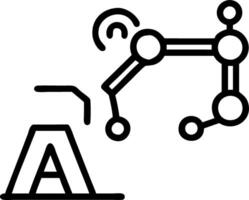 Macro close up of AI powered assembly line components with copy space vector