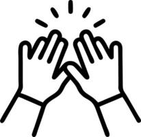 Macro Close Up of Hands Mid High Five with Dynamic Lighting vector