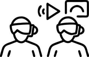 IT professionals troubleshooting in virtual reality vector