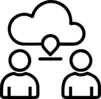 IT consultants advising clients on cloud migration with copy space vector