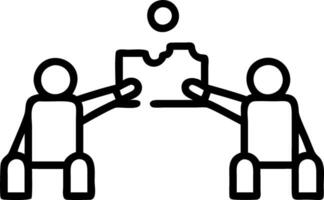Human and robot building blocks forming a structure vector