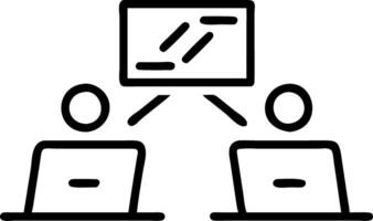 Glossy Workspace with Interactive Board and Laptops vector