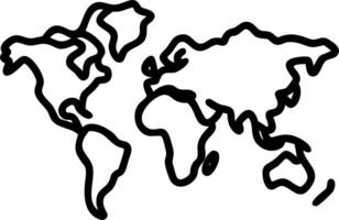 Glossy world map with highlighted AI regions on plain backdrop vector