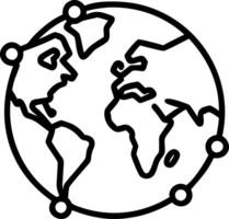 Glossy world map with highlighted smart cities and copy space vector