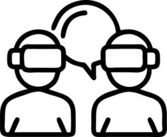 Glossy office with employees using VR headsets and copy space vector