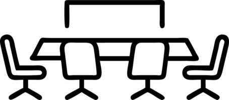Glossy Office Space with Large Table and Chairs vector