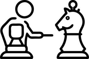 Glossy image of human and robot playing chess together vector