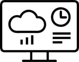 Glossy image of cloud network operations dashboard on large screen with copy space vector