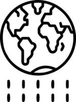 Glossy image of Earth with binary code rain and copy space vector