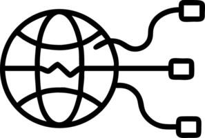 Glossy image of data streams forming a globe with copy space vector