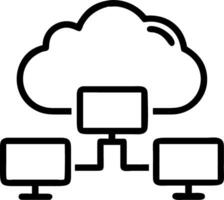 Glossy image of cloud network security operations center with copy space vector