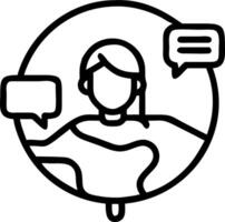 Glossy image of AI virtual assistant connecting with customers worldwide and copy space vector