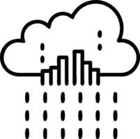 Glossy cityscape silhouette with binary code rain on plain background vector