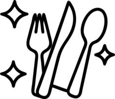 Glossy Background with Shiny Silverware and a Napkin on a Table vector