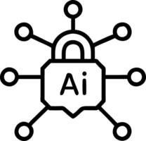 Glossy background with secure AI network and copy space vector