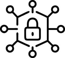 Glossy background with secure blockchain nodes and copy space vector