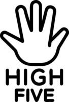 Glossy Background with High Five Gesture in Spotlight vector