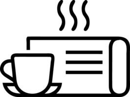 Glossy Background with Newspaper and Coffee Cup on a Breakfast Table vector