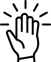 Glossy Background with High Five Gesture in Spotlight Set 3 vector