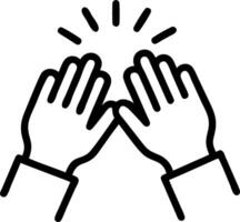 Glossy Background with Digital High Five Animation vector