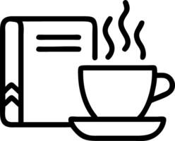 Glossy Background with Coffee Cup and Notebook in Cafe vector