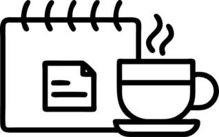 Glossy Background with Coffee and Planner on a Cafe Table vector