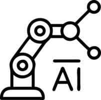 Glossy background with AI assisted manufacturing elements and copy space vector