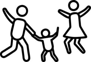 Glossy Background of Parents Swinging Child Between Them on the Shore vector