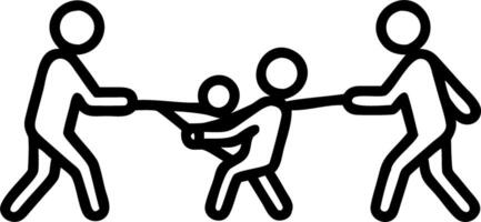 Glossy Background of Family Playing Tug of War on the Beach vector