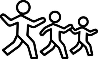 Glossy Background of Family Running Towards the Sea vector