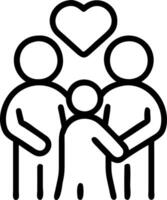 Glossy Background of Family Embracing with Ocean in the Background vector
