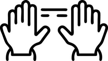 Futuristic Close Up of Hands Using Gesture Controls vector