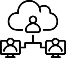 Financial advisors using cloud software for client portfolios vector