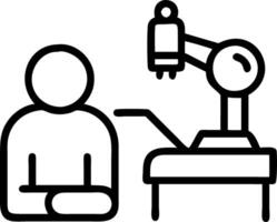 Environment shot of tech savvy healthcare administrator using AI driven management tools with copy space Set 4 vector