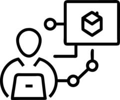 Environment shot of tech savvy healthcare administrator using AI driven management tools with copy space vector