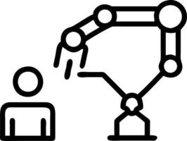 Environment shot of robot and human working together on assembly line with copy space vector