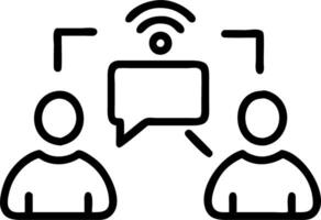 Entrepreneurs networking at a tech conference with smart badges vector