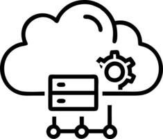Engineers troubleshooting cloud network issues in server room with copy space vector