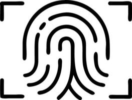 Digital fingerprint over soft background representing AI security in business vector