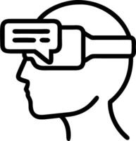 Customer using AI support in virtual reality environment vector