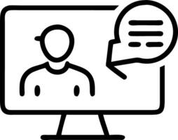 Customer using AI powered self service portal vector