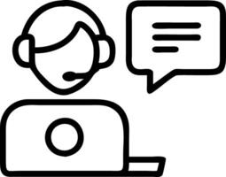 Customer service agent providing feedback to AI system vector