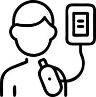Close up portrait of tech savvy healthcare professional using smart diagnostic tool with copy space Set 2 vector