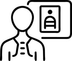 Close up portrait of tech savvy radiologist using AI assisted diagnostics with copy space vector