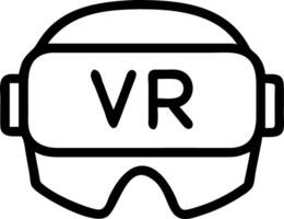 Close up of VR headset with company logo in focus vector
