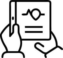 Close up of tech savvy nurse using smart medical tablet with copy space vector